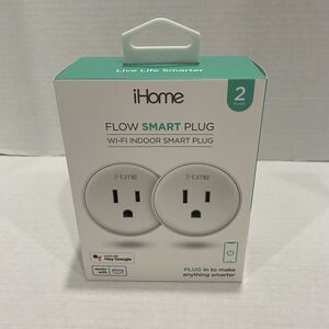 iHome Flow Smart Plug Wi-Fi Indoor Alexa Hey Google open box